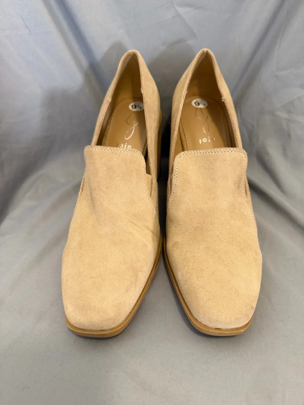 Joie Wevenly Suede Block Heel Loafers – Size 9.5